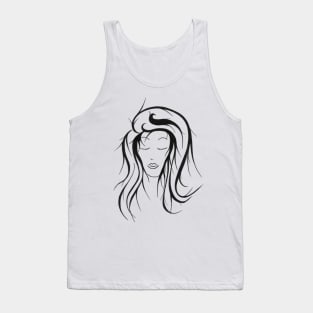 Black and white woman with retro hair style Tank Top